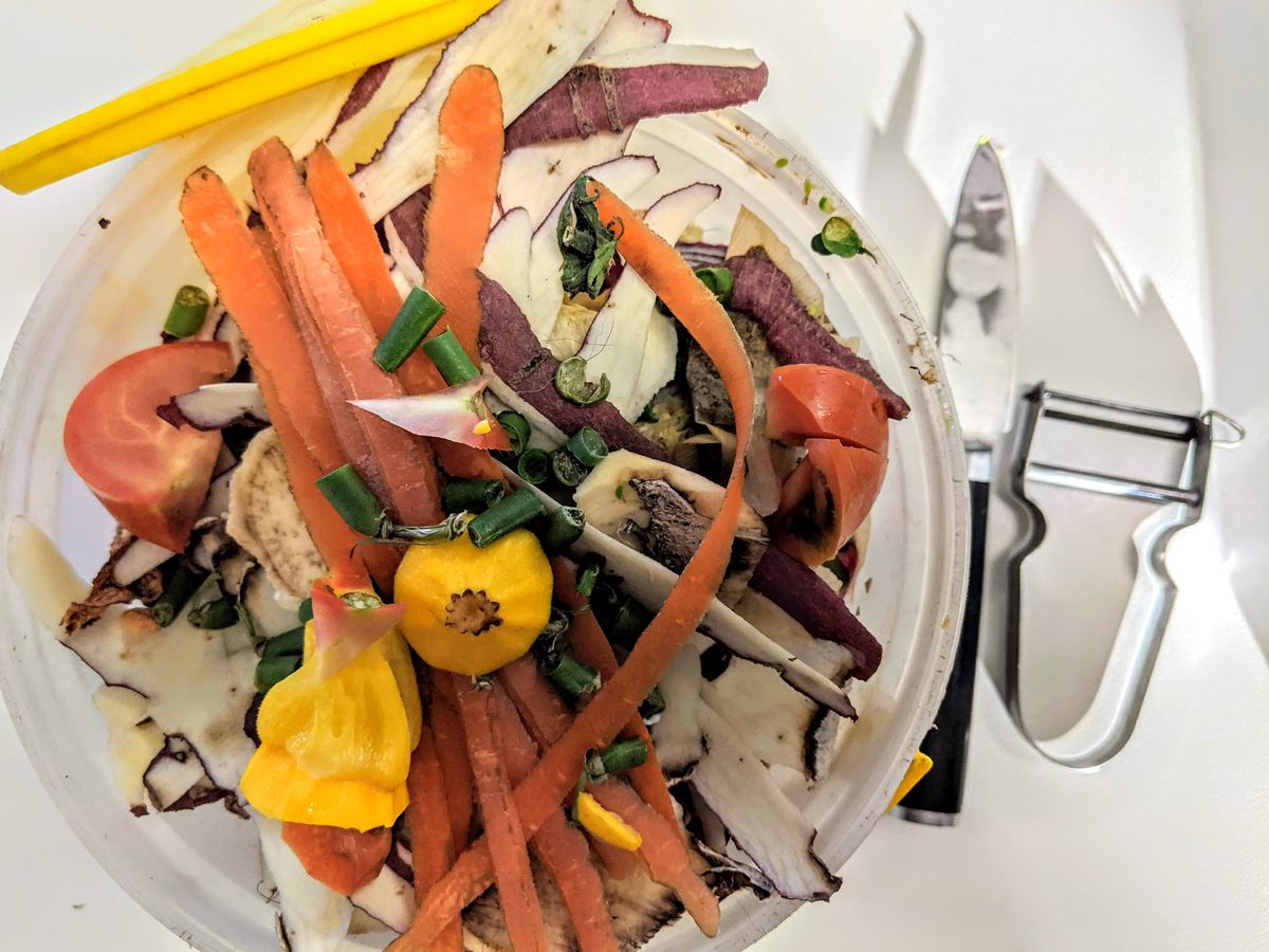 Vegetable peels and organic scraps